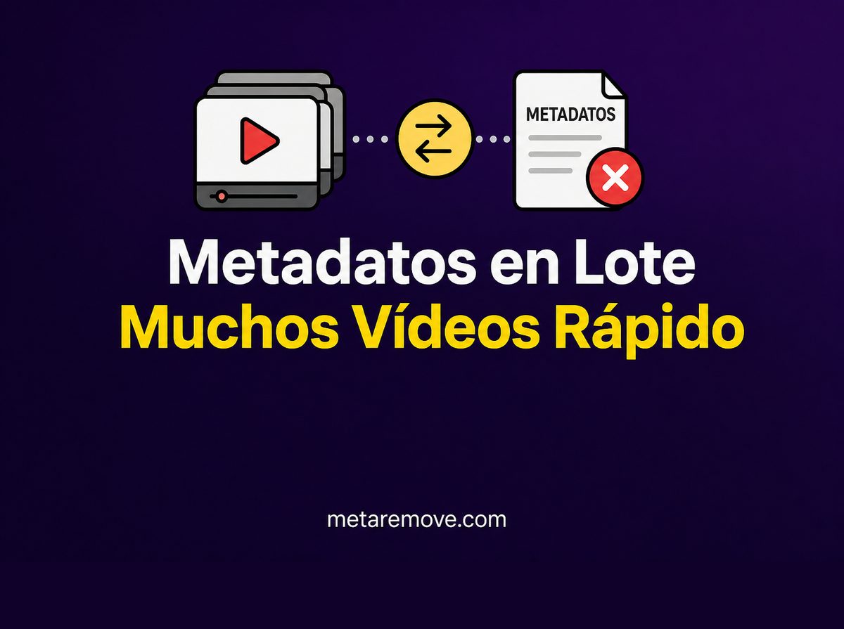 Limpieza por lotes de metadatos en varios archivos de video
