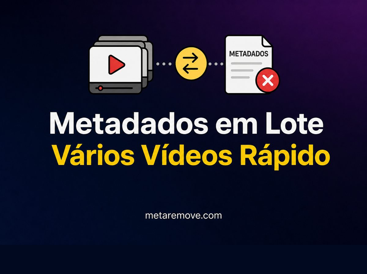 Limpando metadados em lote de vários arquivos de vídeo
