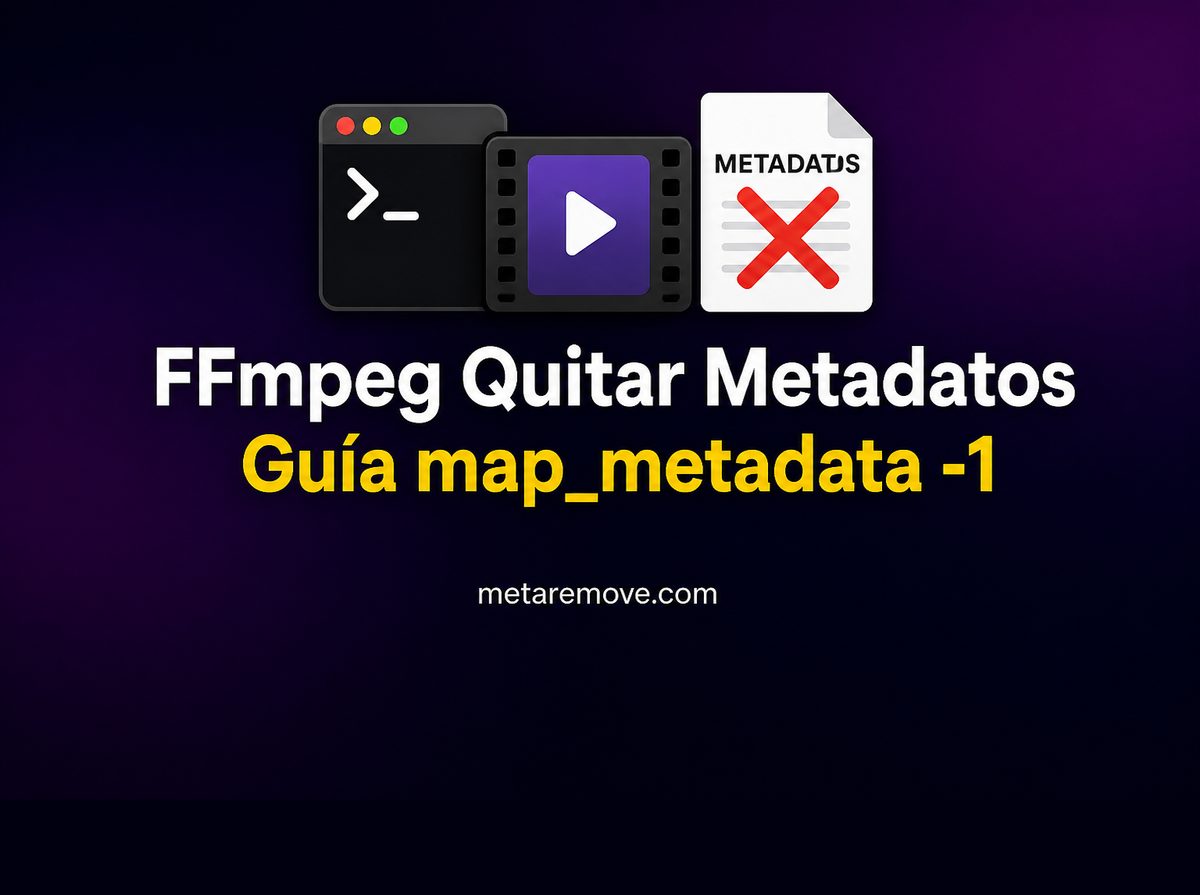 Portada FFmpeg eliminar metadatos de video - map_metadata -1 explicado