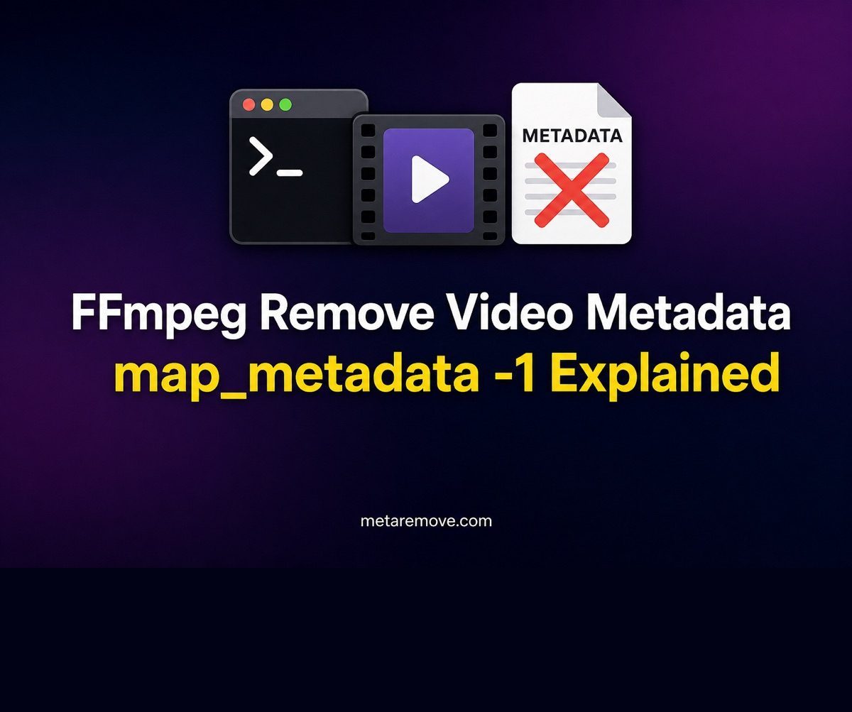 FFmpeg remove video metadata cover - map_metadata -1 explained