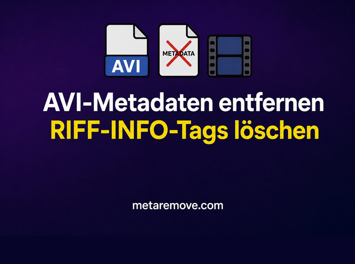 RIFF-INFO-Metadaten-Tags aus einer AVI-Videodatei entfernen