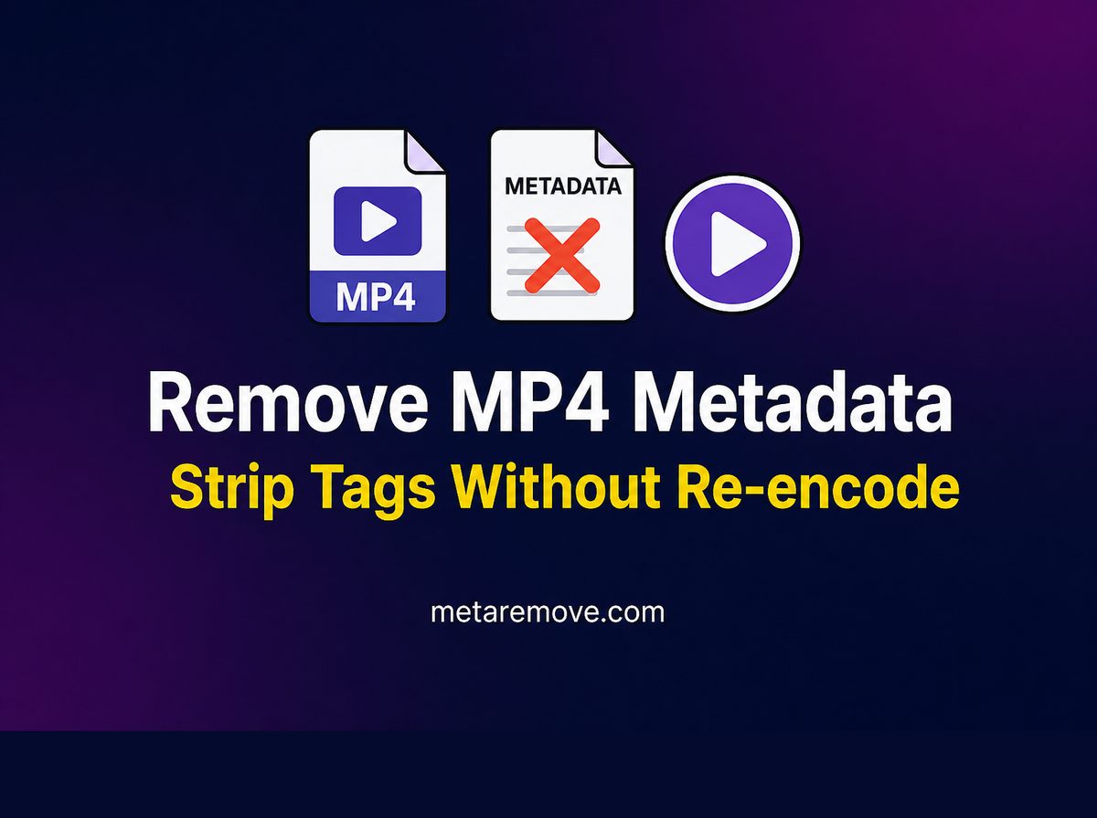 Stripping metadata tags from an MP4 video file