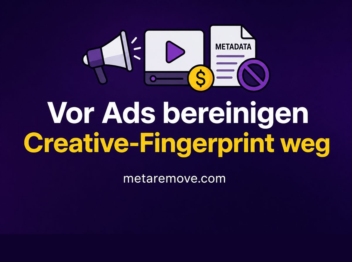 Metadaten aus Video-Ad-Creatives vor dem Upload entfernen