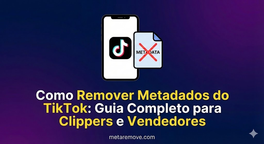 Pessoa editando metadados de vídeo do TikTok para melhor alcance