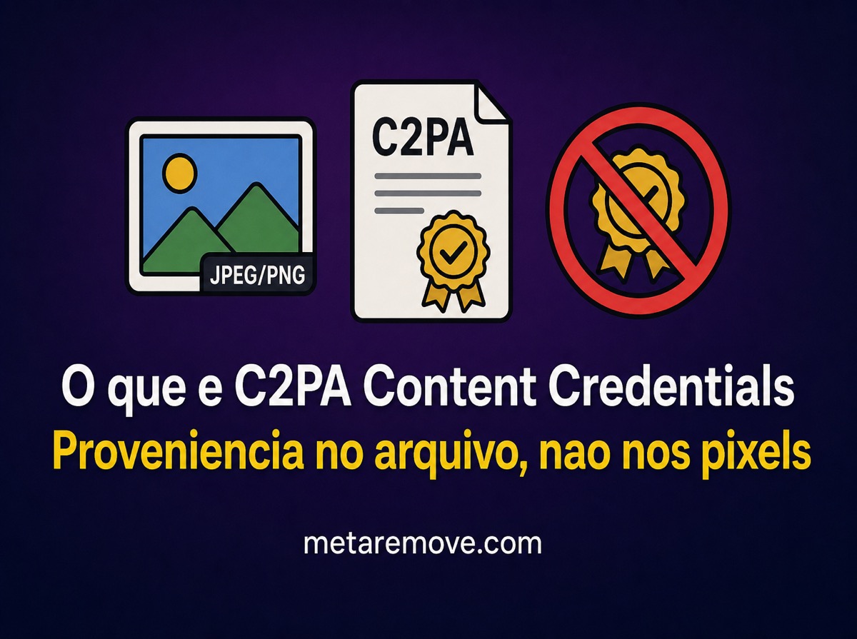 C2PA Content Credentials como registro de proveniência no arquivo, não nos pixels