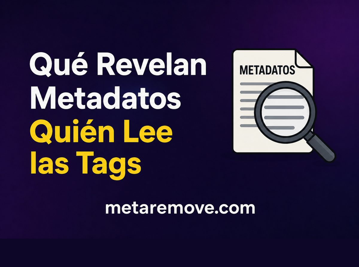 Ilustración de campos ocultos de metadatos de video siendo inspeccionados